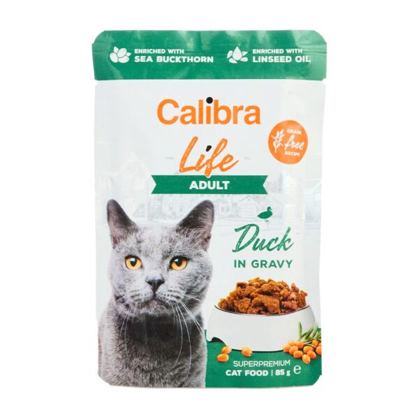 Calibra Cat Life Adult Pato en Salsa para Gatos Pack 28×85 g