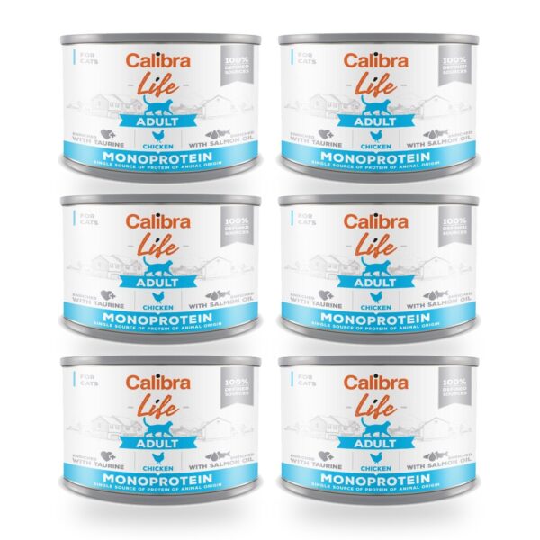 Calibra Cat Life Adult Pollo para Gatos en Lata Pack 6×200 g