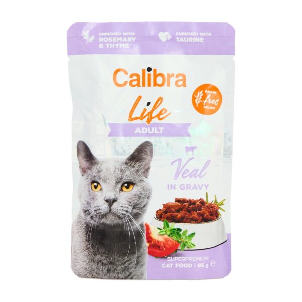 Calibra Cat Life Adult Ternera en Salsa para Gatos Pack 28×85 g