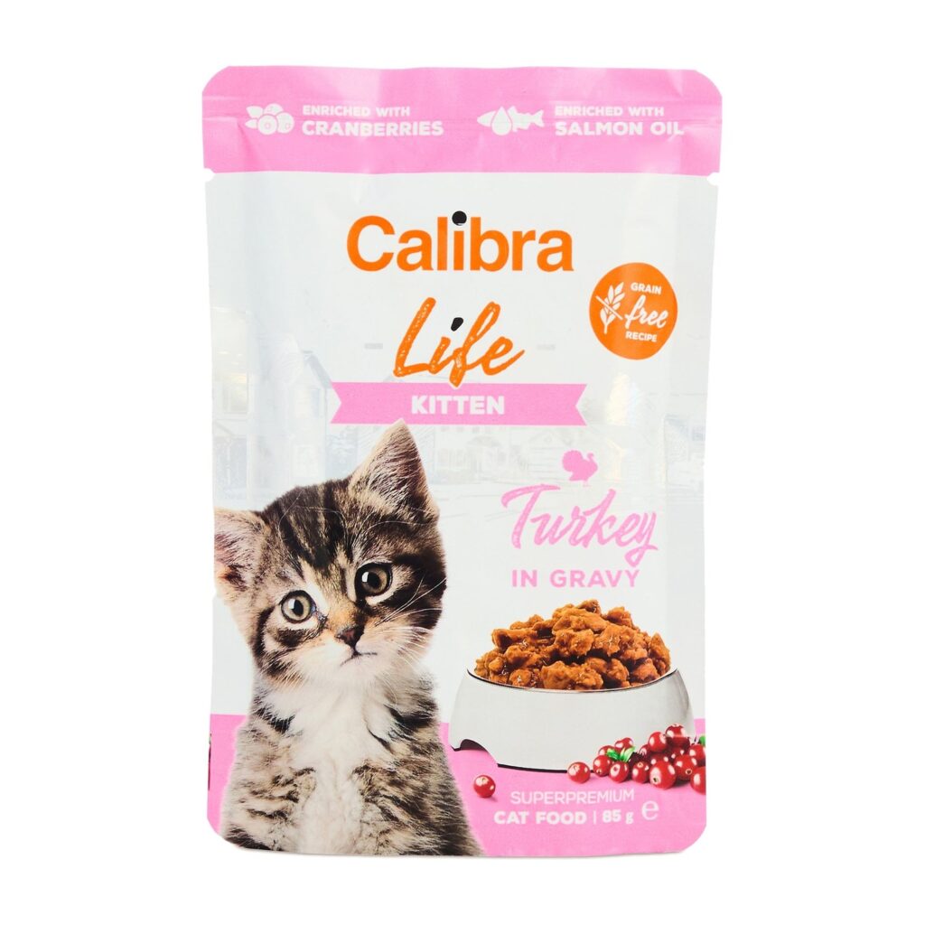 Calibra Cat Life Kitten Pavo en Salsa para Gatitos Pack 28×85 g