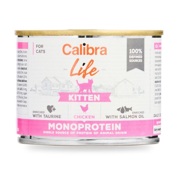 Calibra Cat Life Kitten Pollo para Gatitos en Lata Pack 6×200 g - unidad