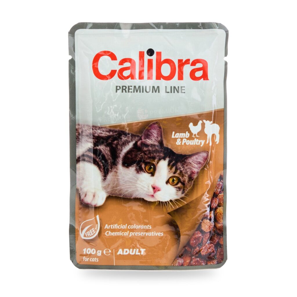 Calibra Cat Premium Adult Cordero y Pollo en Salsa para Gatos Pack 24×100 g - unidad