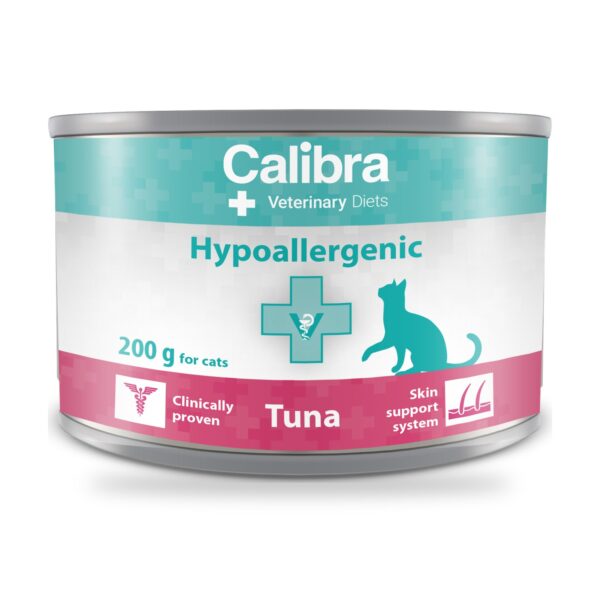Calibra Dieta Veterinaria Hypoallergenic Atún para Gatos en Lata Pack 6×200 g - unidad