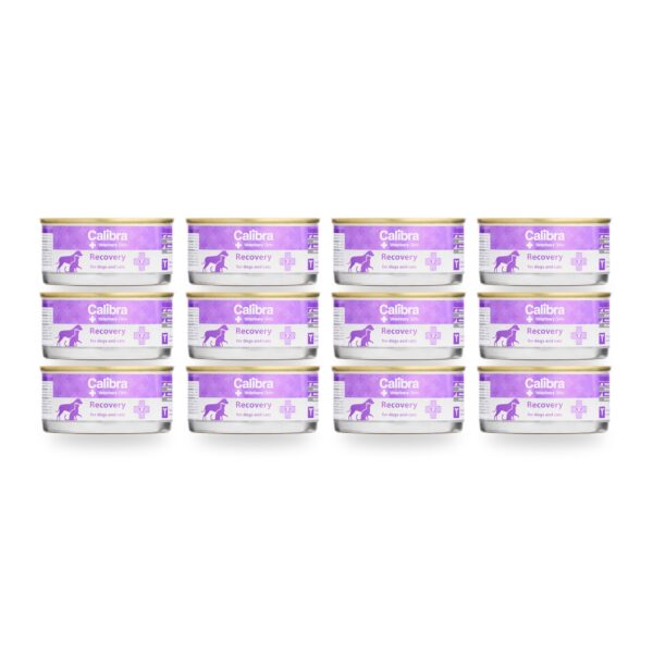 Calibra Dieta Veterinaria Recovery para Perros y Gatos en Lata, pack de 12 latas de 100 g