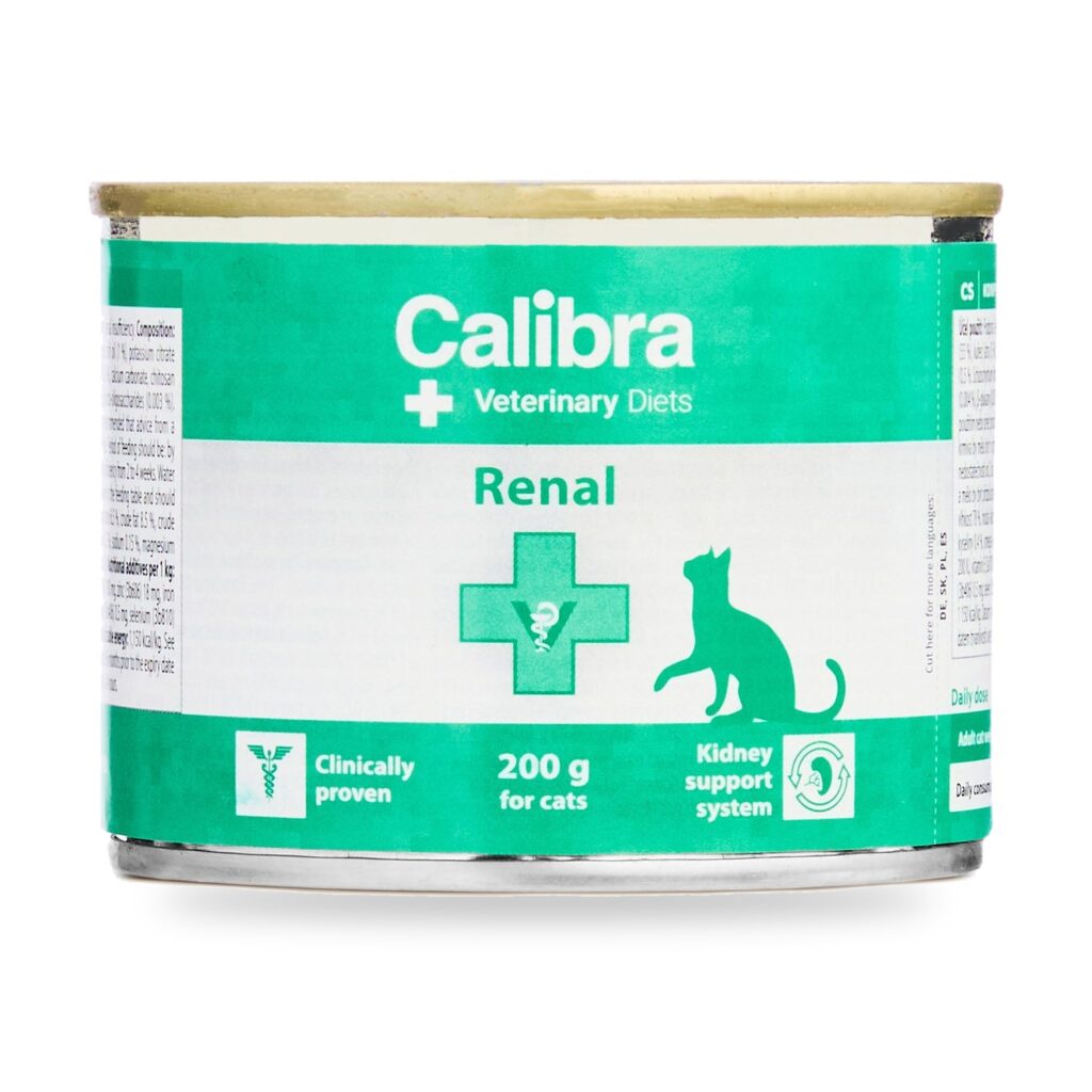 Calibra Dieta Veterinaria Renal para Gatos en Lata Pack 6×200 g - unidad