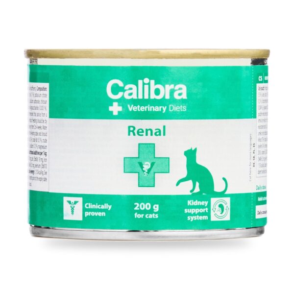Calibra Dieta Veterinaria Renal para Gatos en Lata Pack 6×200 g - unidad
