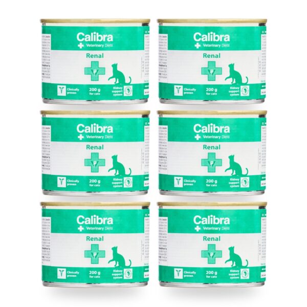 Calibra Dieta Veterinaria Renal para Gatos en Lata Pack 6×200 g
