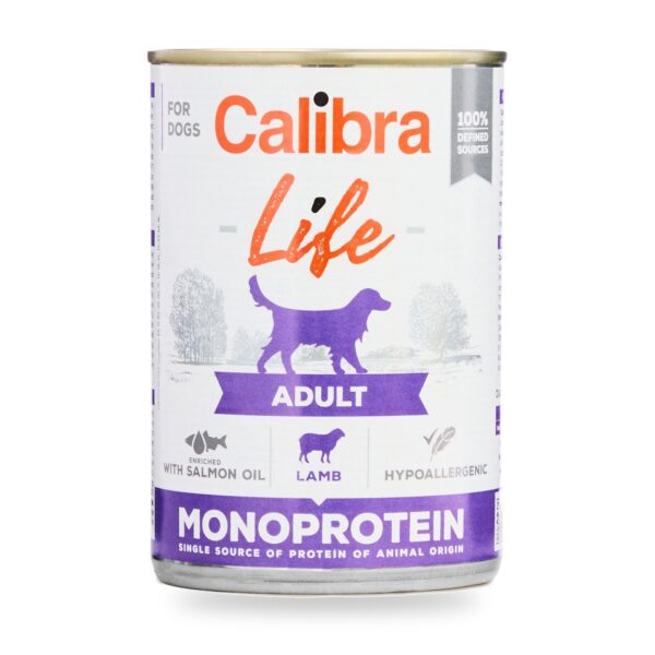 Calibra Dog Life Adult Cordero para Perros en Lata Pack 6×400 g - unidad