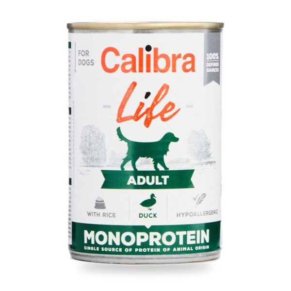 Calibra Dog Life Adult Pato y Arroz para Perros en Lata Pack 6×400 g - unidad