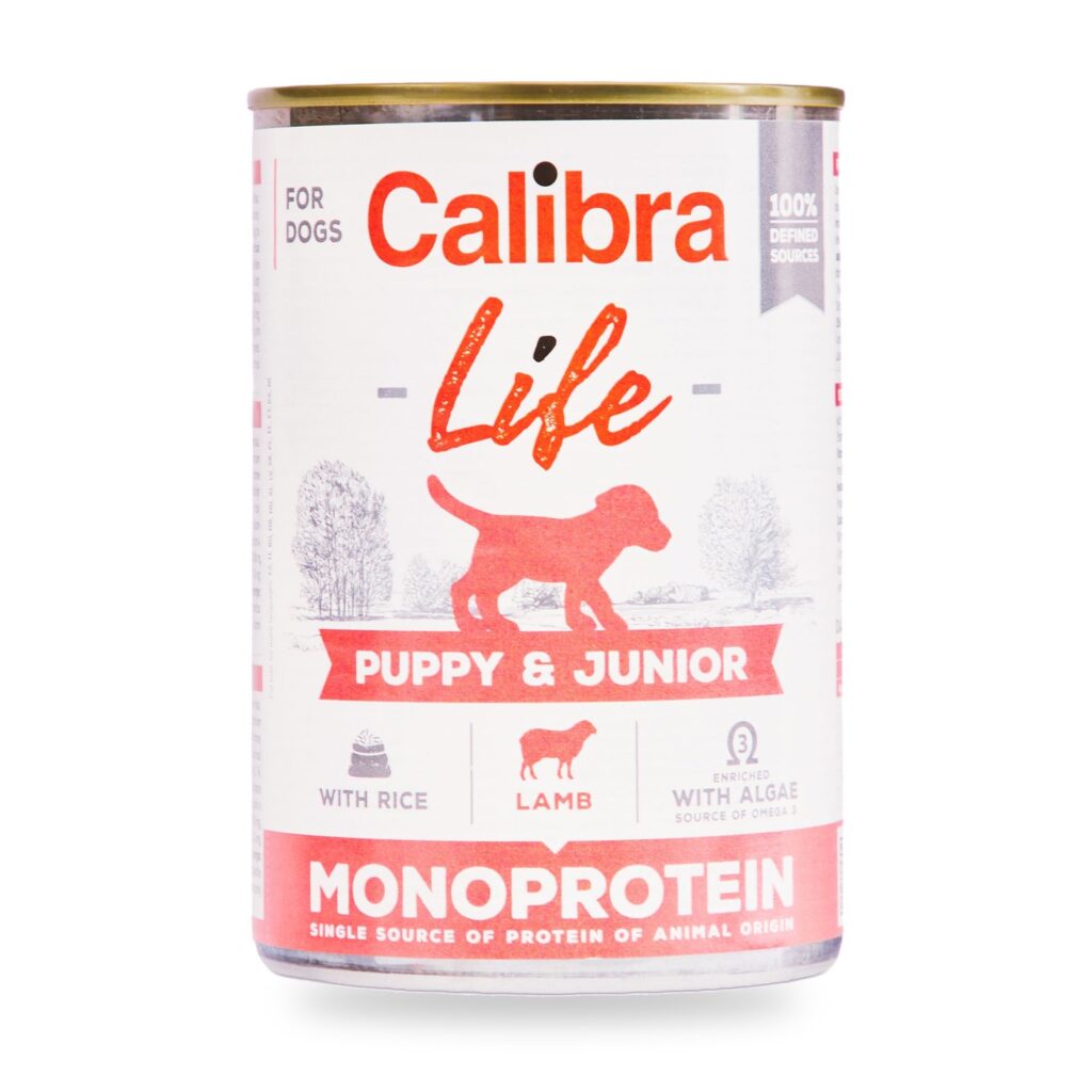 Calibra Dog Life Puppy & Junior Cordero y Arroz para Cachorros en Lata Pack 6×400 g - unidad