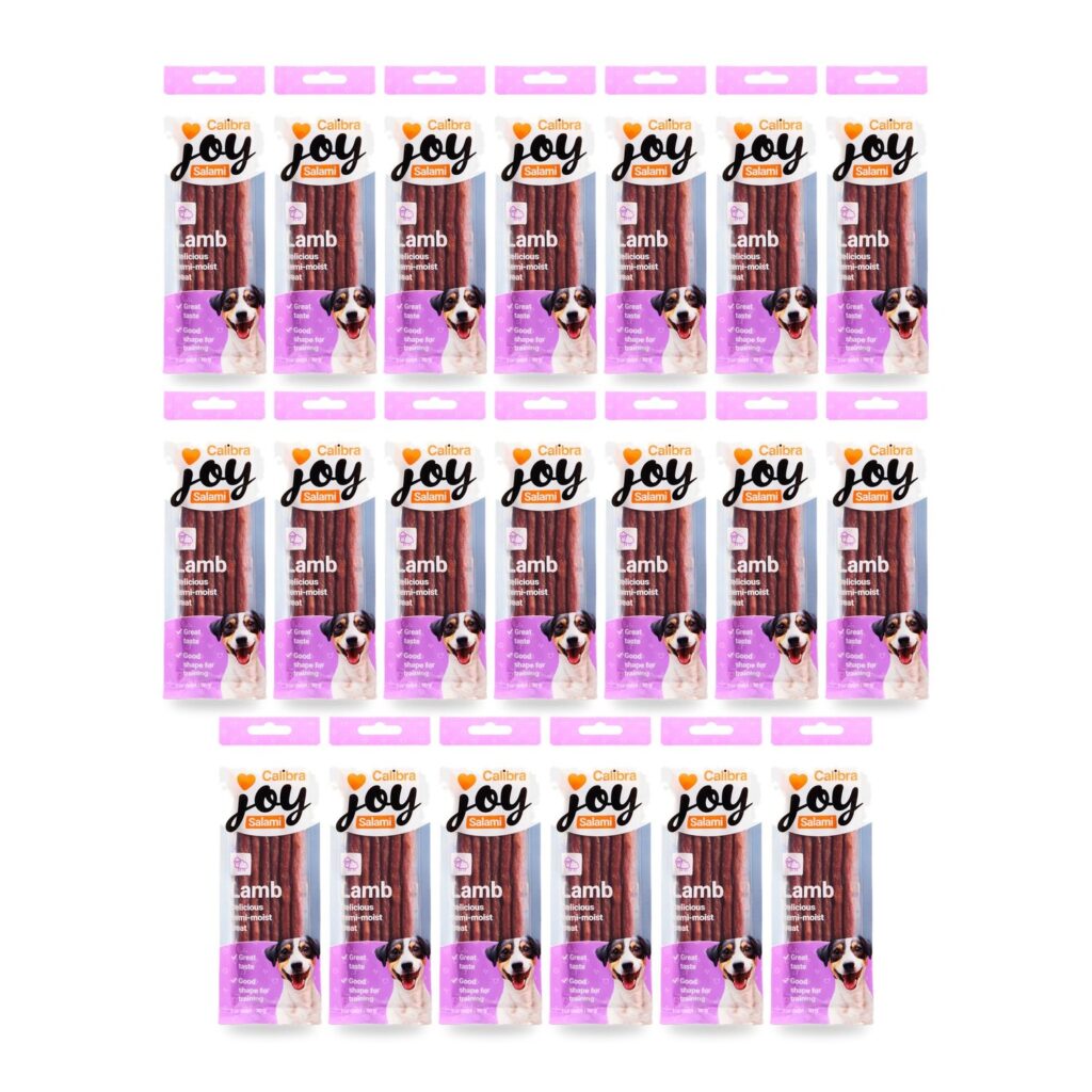Calibra Joy Salami de Cordero Snack para Perros Pack 20×30 g (20 unidades)