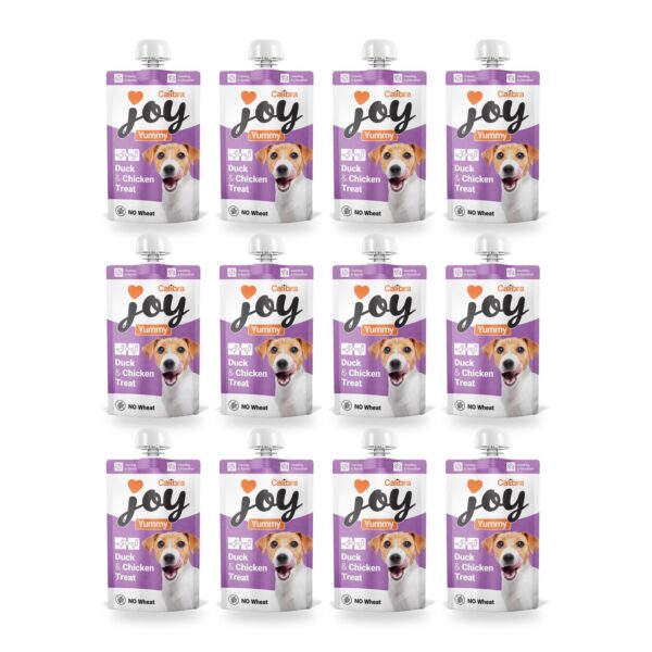 Calibra Joy Yummy Pato y Pollo Pasta para Lamer para Perros Pack 12×100 g (12 unidades)