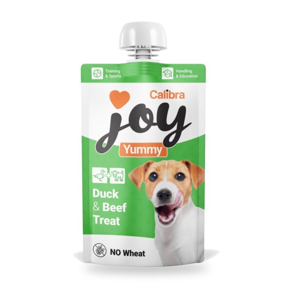 Calibra Joy Yummy Pato y Ternera Pasta para Lamer para Perros Pack 12×100 g - unidad