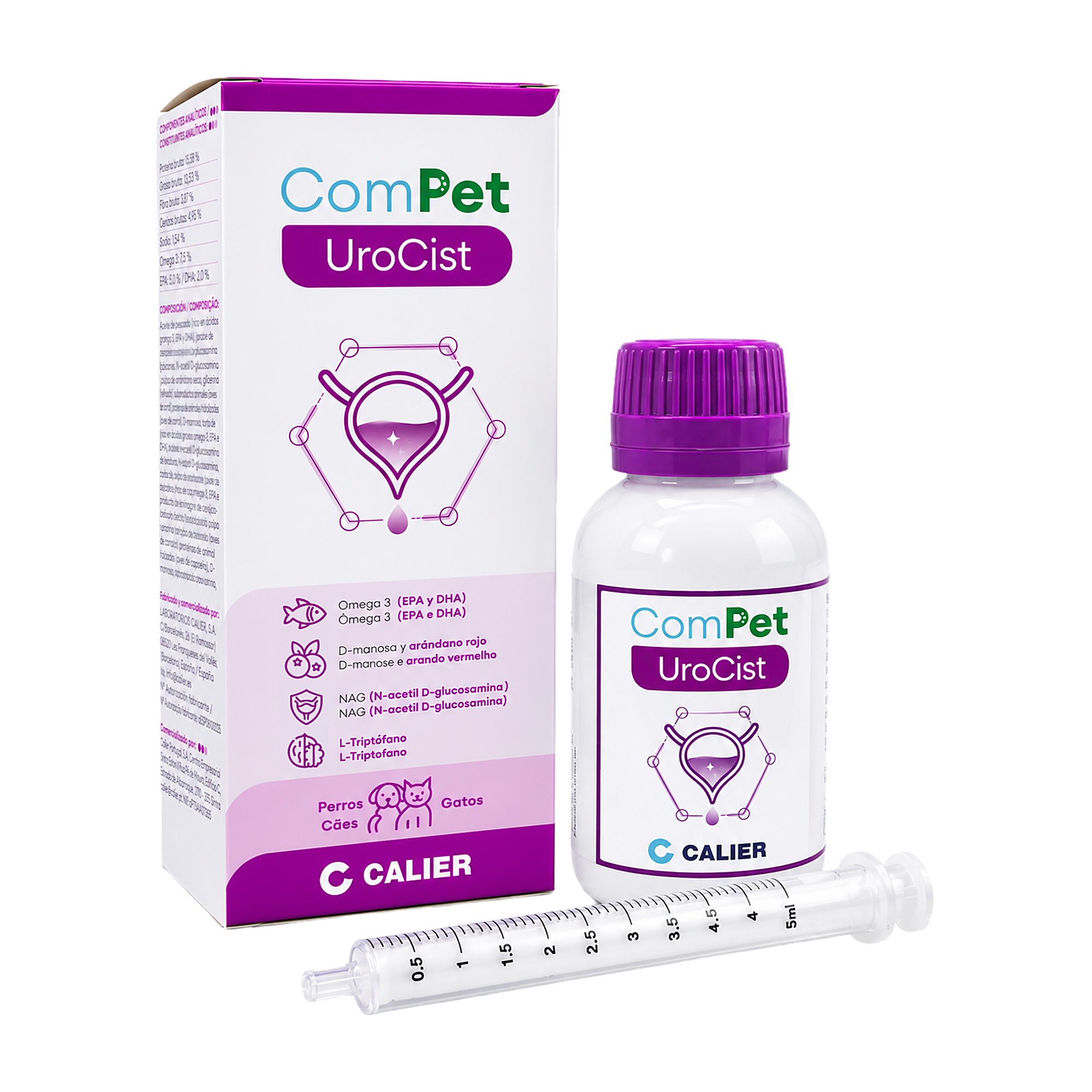 Calier ComPet UroCist Complemento Urinario Perros y Gatos 60 Ml Calier ComPet UroCist Complemento Urinario Perros y Gatos 60 Ml