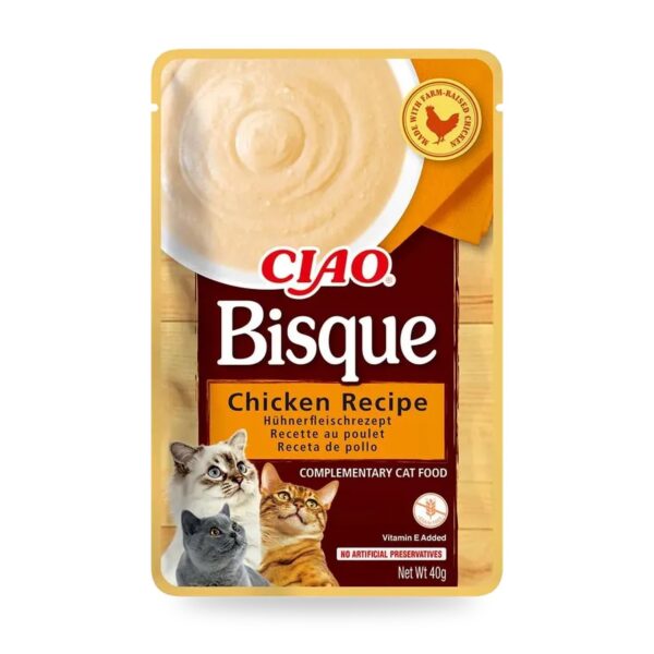 Churu Bisque Pollo Crema Para Gatos Pack 12×40 g - unidad