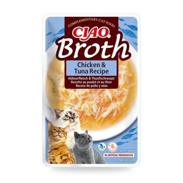 Churu Broth Pollo Con Atún Caldo Para Gatos Pack 12×40 g - unidad
