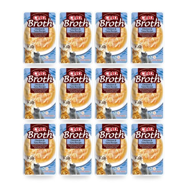 Churu Broth Pollo Con Atún Caldo Para Gatos Pack 12×40 g