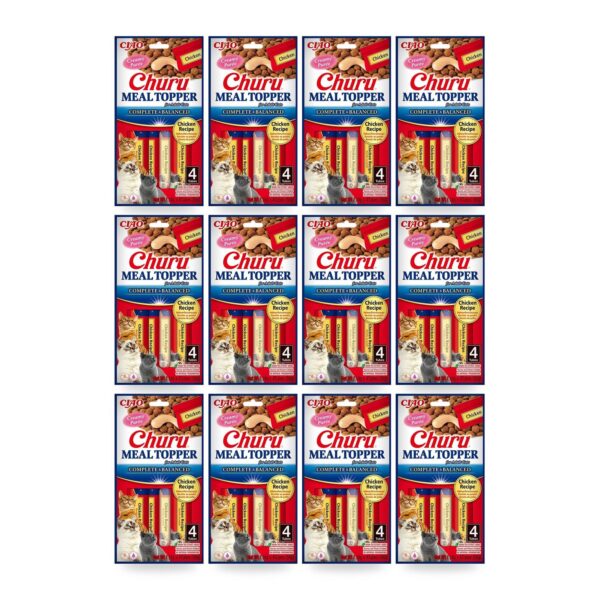 Churu Meal Topper Pollo Topping Completo Para Gatos Pack 12×4 Tubos