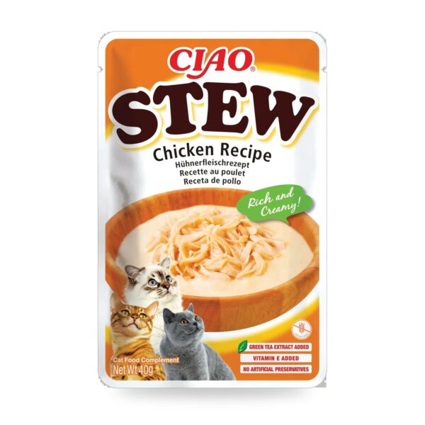 Churu Stew Pollo Estofado Para Gatos Pack 12×40 g - unidad