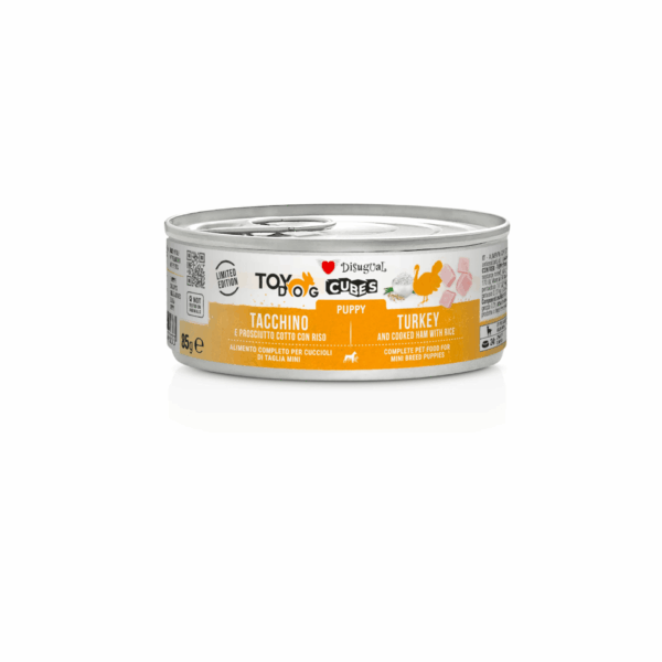 Disugual Cubes Pavo Y jamón Para Perros Cachorros Pack 12×85 Gr
