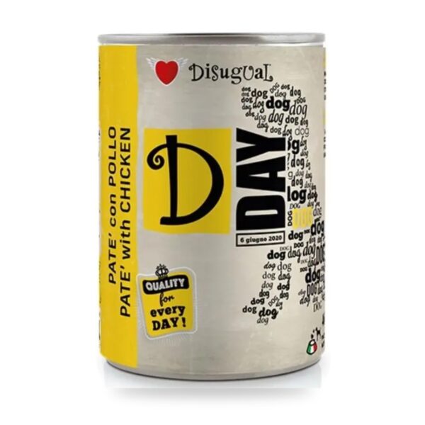 Disugual D-Day Latas de Pollo para Perros Pack Ahorro 6×400 Gr - unidad