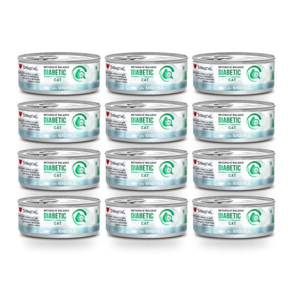 Disugual Latas Diabetic de Lenguado para Gatos Pack Ahorro 12×85 Gr (12 unidades)