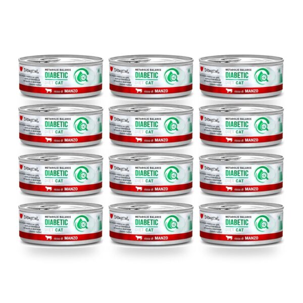 Disugual Latas Diabetic de Ternera para Gatos Pack Ahorro 12×85 Gr