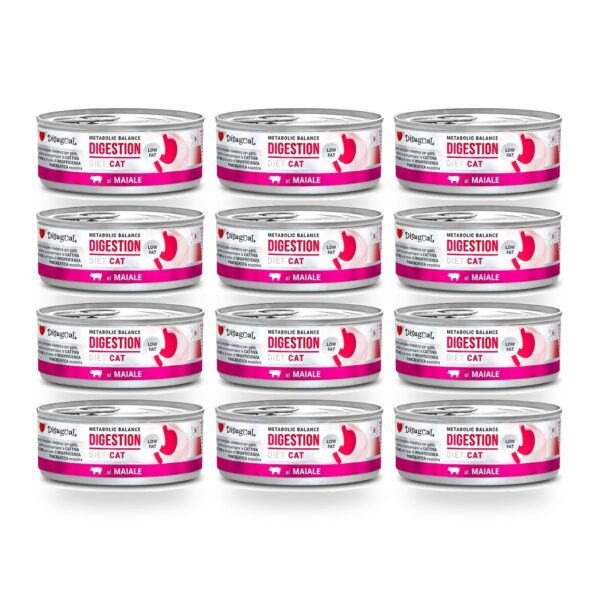 Disugual Latas Digestion Low Fat de Cerdo para Gatos Pack Ahorro 12×85 Gr