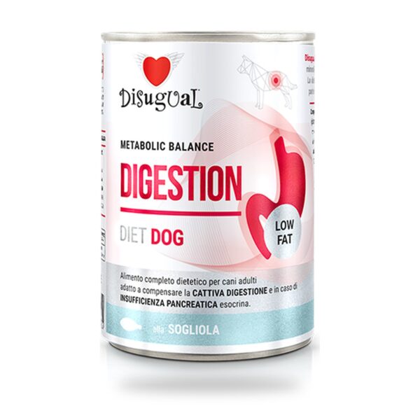 Disugual Latas Digestion Low Fat de Lenguado para Perros Pack Ahorro 6×400 Gr - unidad