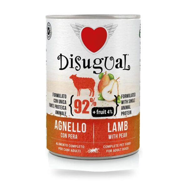 Disugual Latas Fruit de Cordero con Pera para Perros Pack Ahorro - unidad