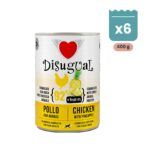 Lata de Disugual Fruit pollo con piña, paté monoproteico sin cereales para perros