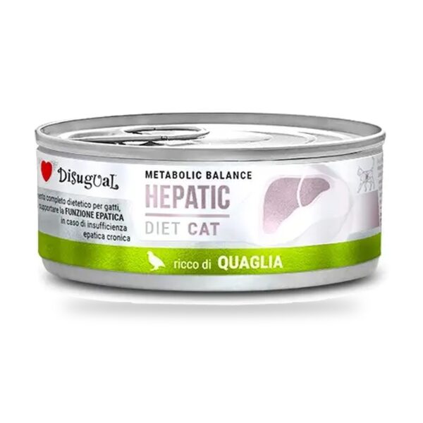 Disugual Latas Hepatic de Codorniz para Gatos Pack Ahorro 12×85 Gr - unidad
