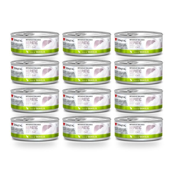 Disugual Latas Hepatic de Codorniz para Gatos Pack Ahorro 12×85 Gr