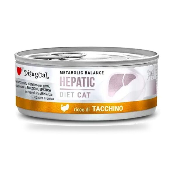 Disugual Latas Hepatic de Pavo para Gatos Pack Ahorro 12×85 Gr - unidad