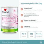 Infografía con las claves del paté: proteína única de codorniz, arroz, omega-3 y 6 y periodo de uso