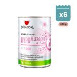 Lata Disugual Hypoallergenic de codorniz para perros, paté dietético de 400 g de la línea Metabolic Balance