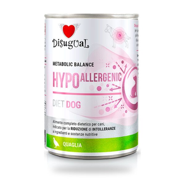 Disugual Latas Hypoallergenic de Codorniz para Perros Pack Ahorro 6×400 Gr - unidad