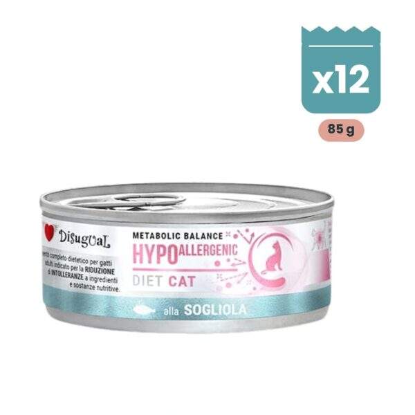 Disugual Latas Hypoallergenic de Lenguado para Gatos Pack Ahorro 12x85 g