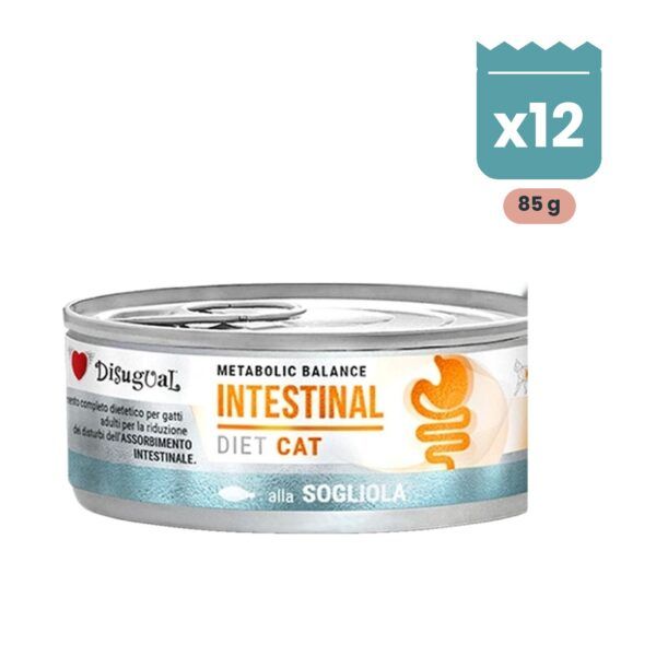 Disugual Latas Intestinal de Lenguado para Gatos, pack 12x85 Gr