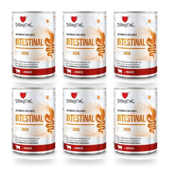 Disugual Latas Intestinal de Ternera para Perros Pack Ahorro 6×400 Gr