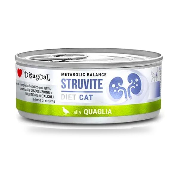 Disugual Latas Struvite de Codorniz para Gatos Pack Ahorro 12×85 Gr - unidad