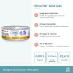 Infografía de Disugual Struvite de pavo: magnesio 0,018 %, DL-metionina y periodo de uso de 5 a 12 semanas