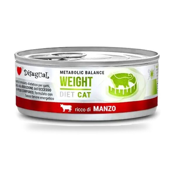 Disugual Latas Weight de Ternera para Gatos Pack Ahorro 12×85 Gr - unidad