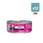 Pack de 12 latas de 85 g de Disugual Mini-Me M paté de cerdo para gatos adultos