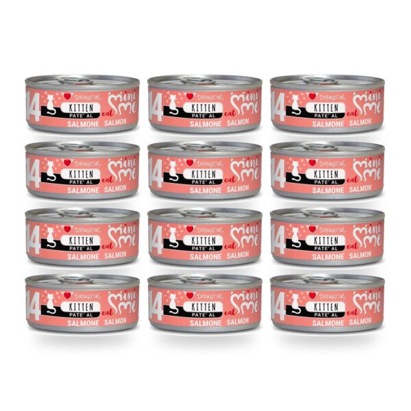 Disugual Mini-Me Paté de Salmón para Gatos Cachorros Pack Ahorro 12×85 Gr (12 unidades)