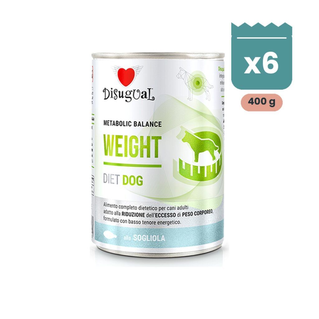 Disugual Latas Weight de Lenguado para Perros Pack Ahorro 6x400 g