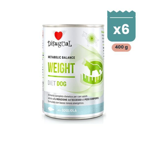 Disugual Latas Weight de Lenguado para Perros Pack Ahorro 6x400 g