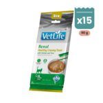Farmina Vet Life Renal Creamy Treat Snack Cremoso de Pollo y Atún para Gatos 15x60 g