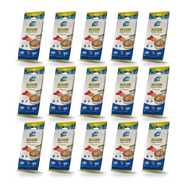 Farmina N&D Ocean Creamy Snack de Atún y Salmón para Gatos 15×60 Gr