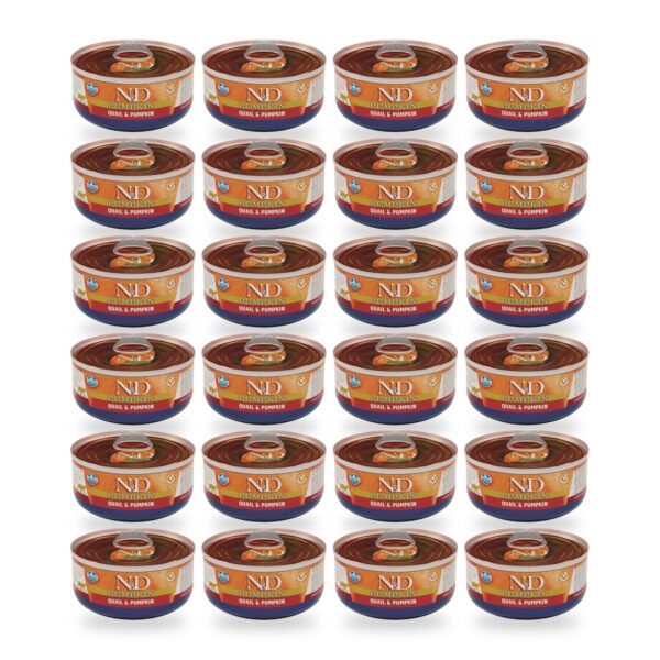 Farmina N&D Pumpkin Codorniz y Calabaza Comida Húmeda para Gatos Pack 24×70 g